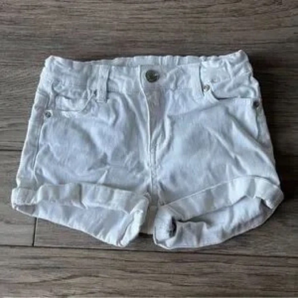 Women's White Rolled-Hem Denim Shorts